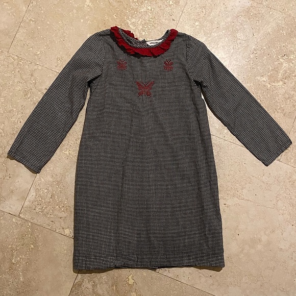 April Cornell Girls Long-sleeve Dress with Embroidery size 9/10 - Picture 1 of 5